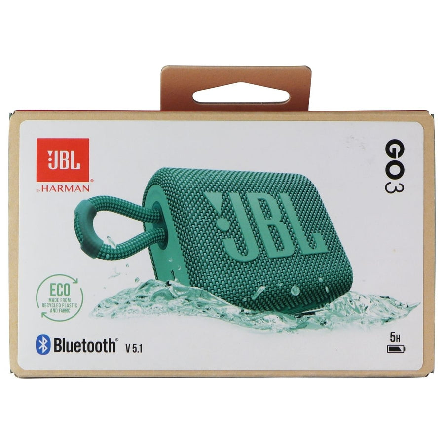 JBL Go 3 Eco Portable Waterproof Bluetooth Speaker - Green Image 1