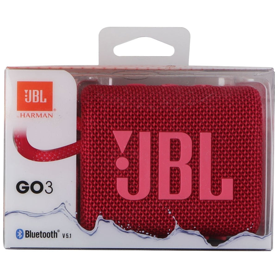 JBL Go 3: Portable Waterproof/Dustproof Speaker w/ Built-in Battery - Red Image 1