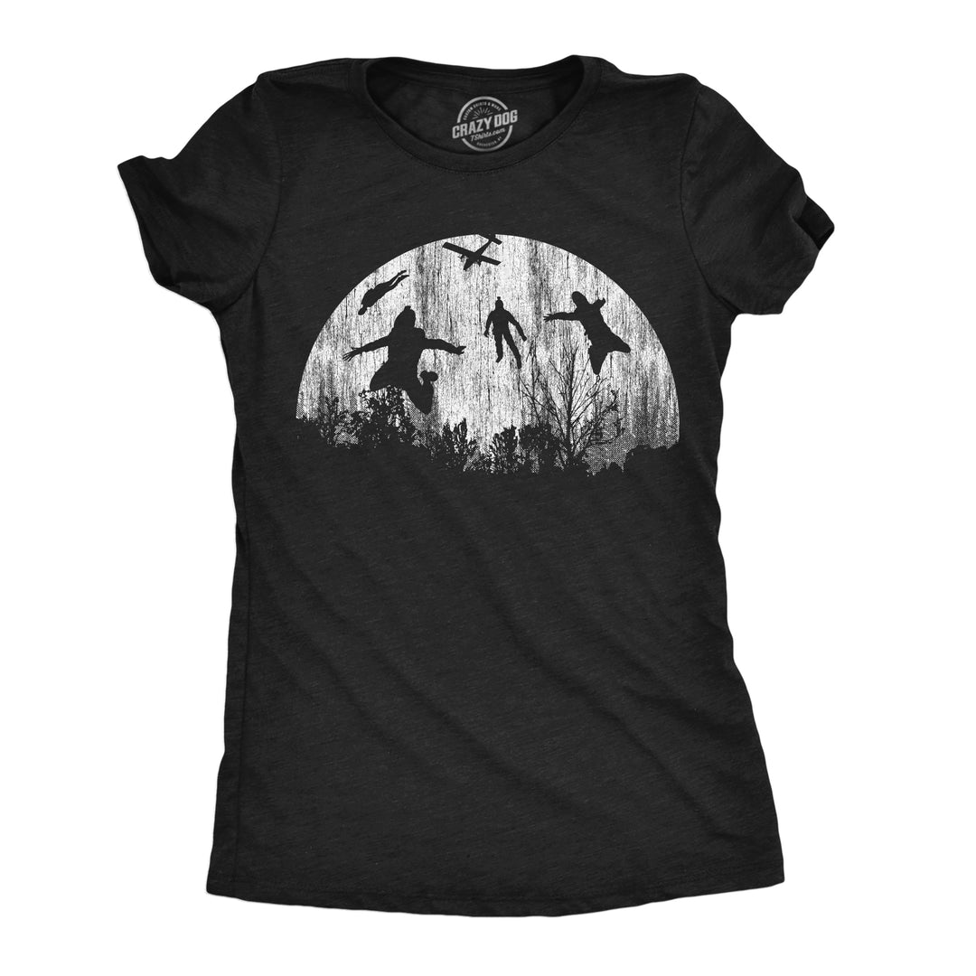 Womens Funny T Shirts Moon Skydivers Novelty Graphic Tee For Ladies Image 3