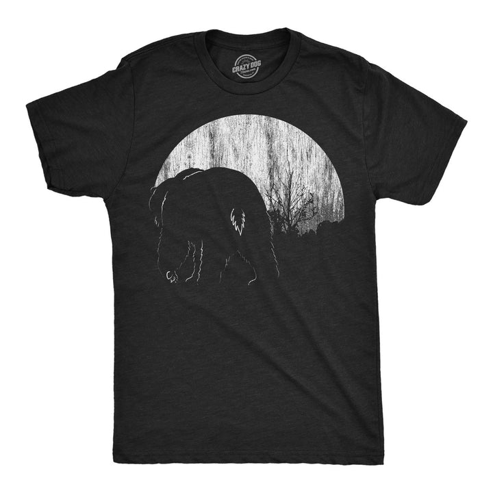 Mens Funny T Shirts Moon Bear Nature Graphic Tee For Men Image 3