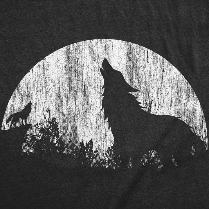 Mens Funny T Shirts Moon Wolves Novelty Graphic Tee For Men Image 4