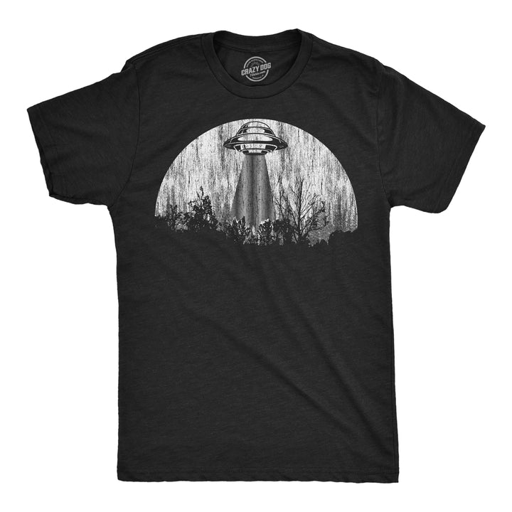 Mens Moon UFO Funny T Shirts Alien Spaceship Graphic Tee For Men Image 3