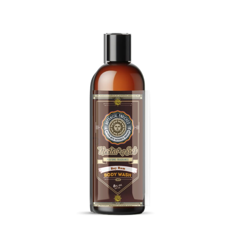 Nectar of Sol Hair and Body Wash Caribbean Bay Rum 12 oz Moisturizing Cleanser Image 1