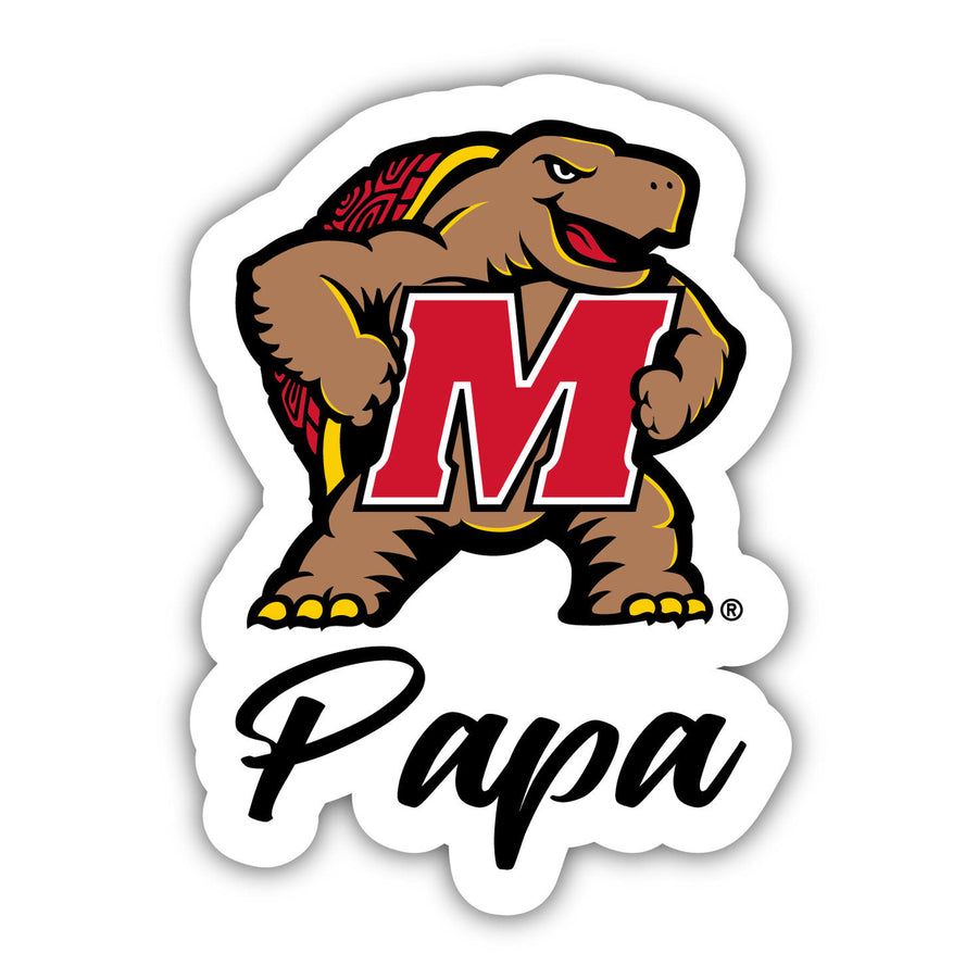 Maryland Terrapins Proud Papa 4-Inch NCAA High-Definition Decal Image 1