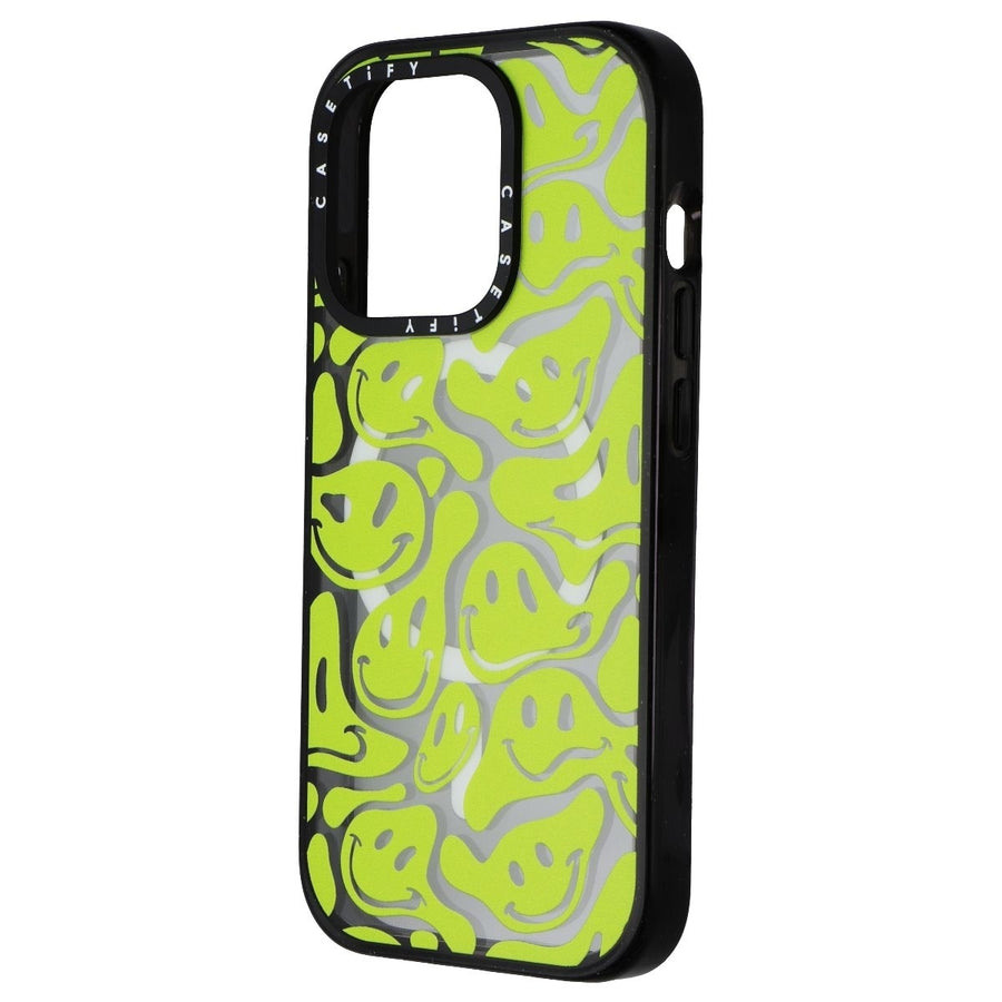 CASETiFY Impact Case for MagSafe for Apple iPhone 15 Pro Acid Smiles Neon Green Image 1