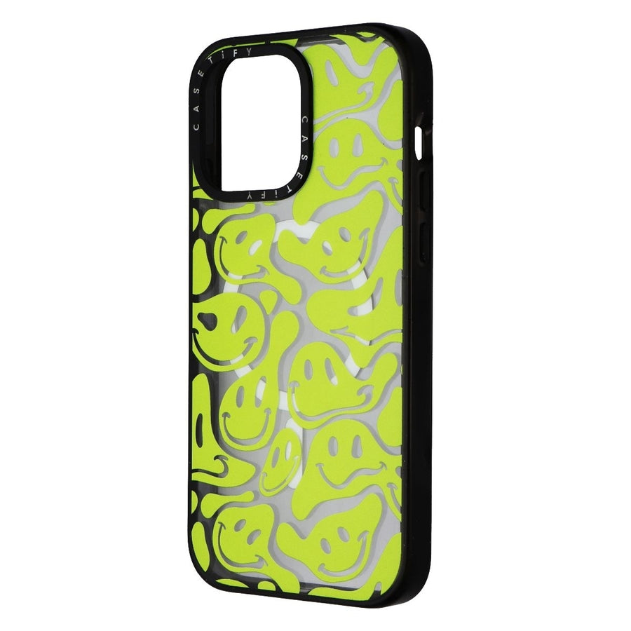 CASETiFY Impact Case for MagSafe for Apple iPhone 15 Pro Max Acid Smiles Green Image 1