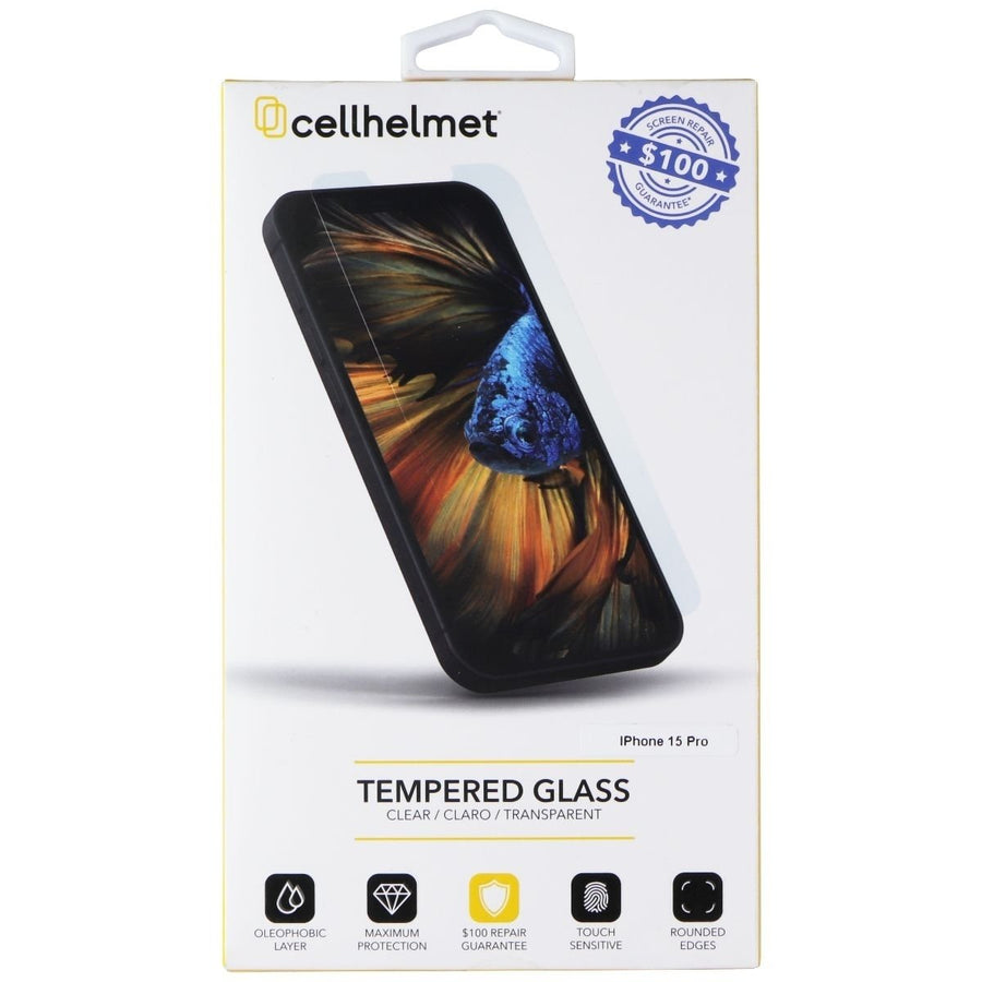 CellHelmet Tempered Glass Screen Protector for Apple iPhone 15 Pro Image 1