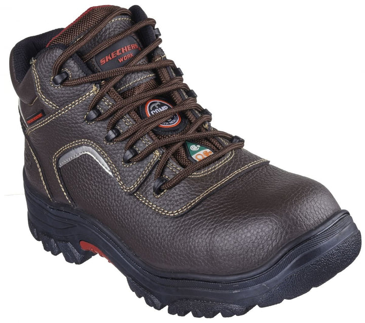 SKECHERS WORK Mens Burgin-Sosder Composite Toe Work Boot Brown - 77144-BRN BROWN Image 2