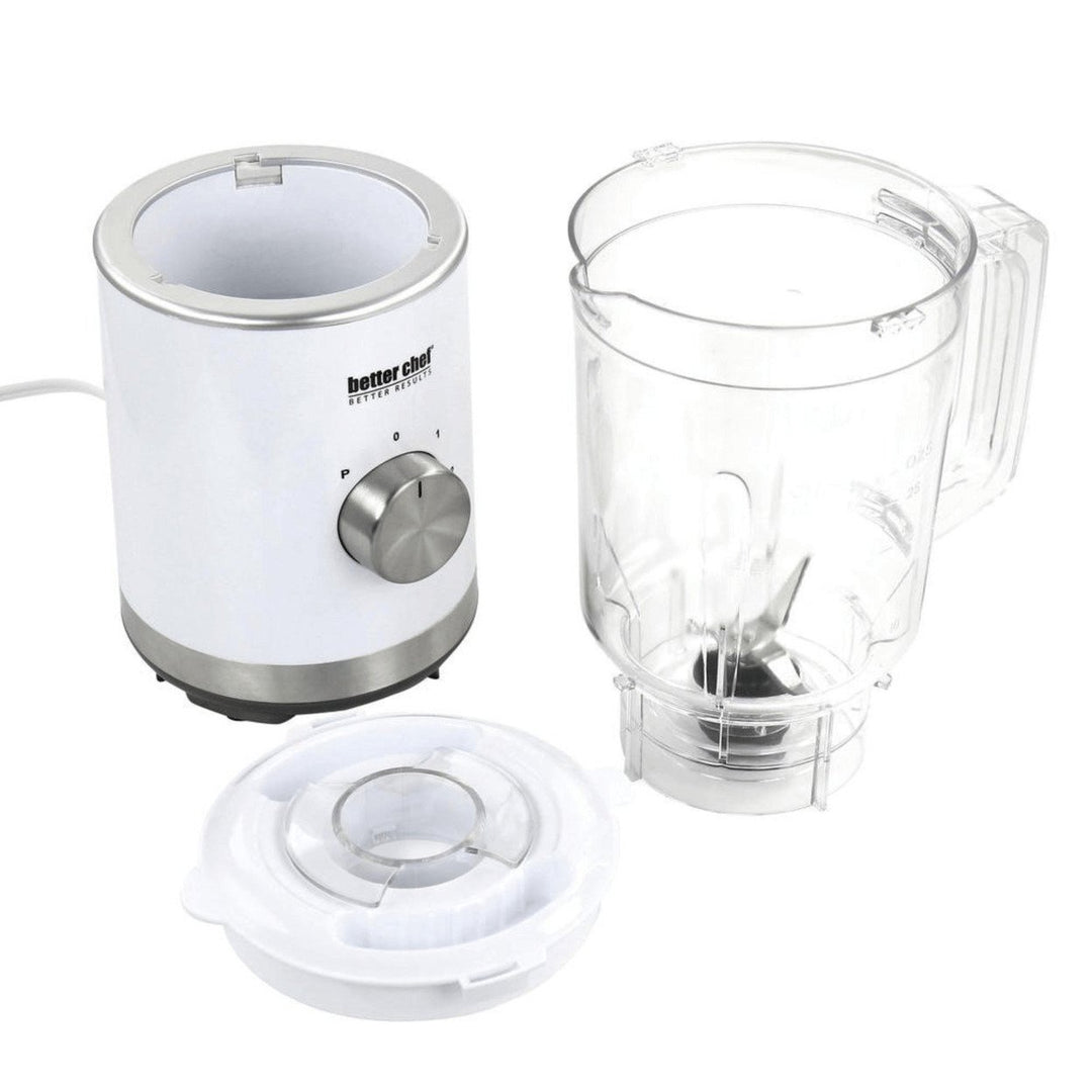 Better Chef 300W Mini Blender 3-Speed 25-Ounce BPA-Free Compact Black White Image 4