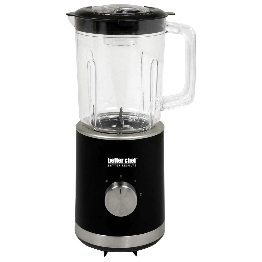 Better Chef 300W Mini Blender 3-Speed 25-Ounce BPA-Free Compact Black White Image 1