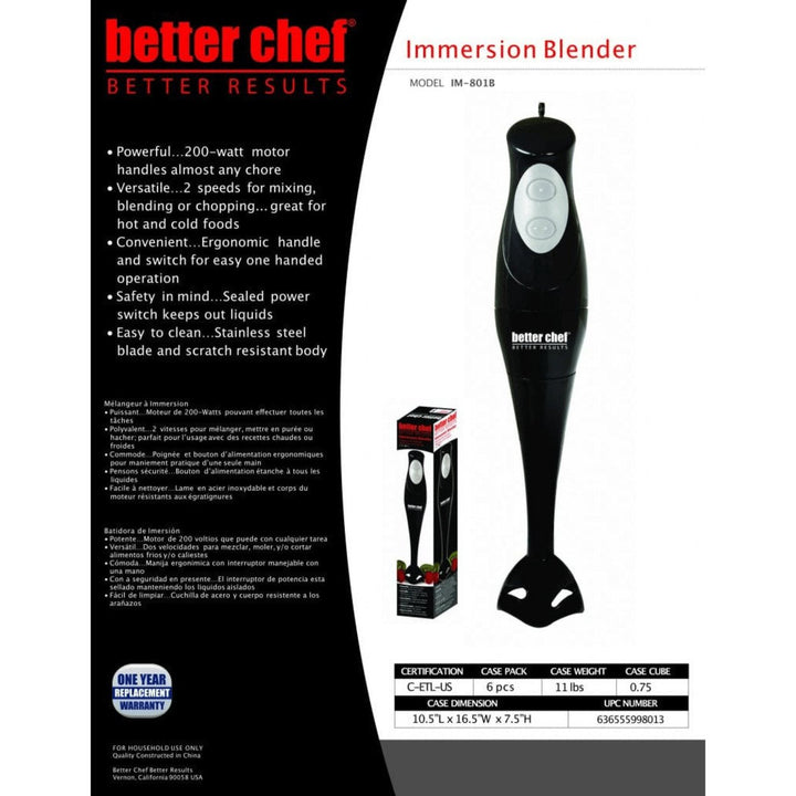 Better Chef 2-Speed 200W Immersion Hand Blender Image 4