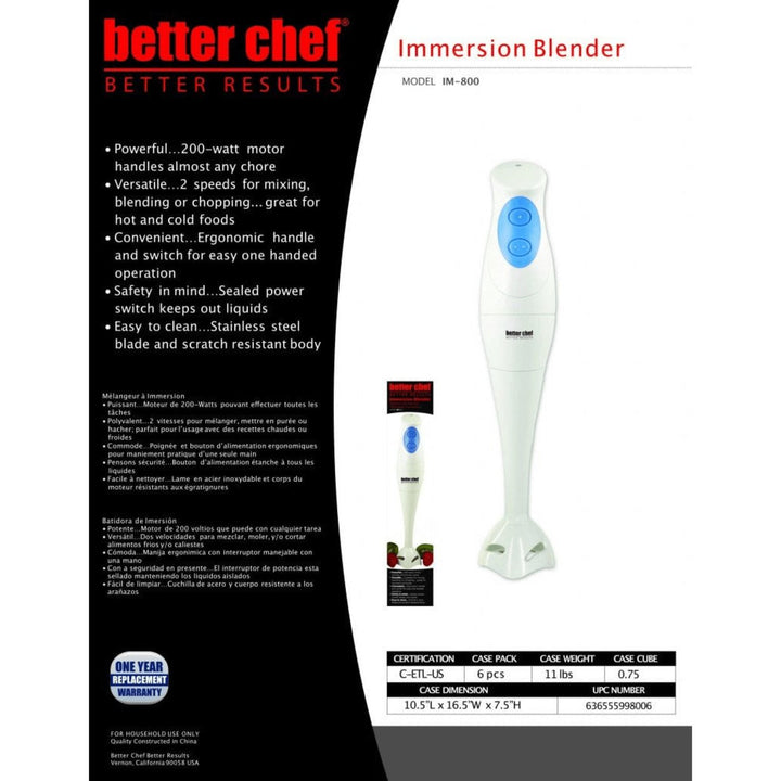 Better Chef 2-Speed 200W Immersion Hand Blender Image 7