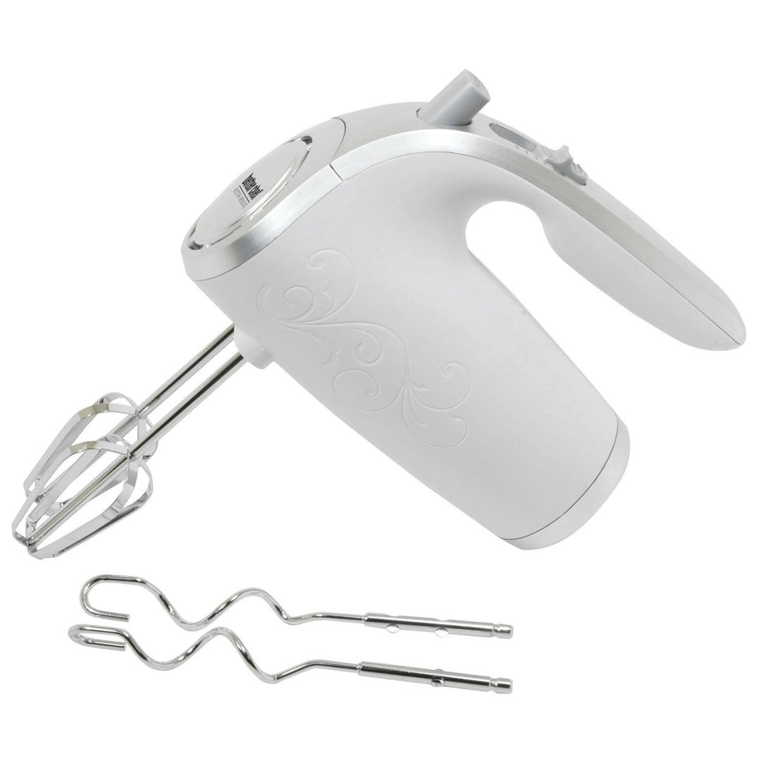 Better Chef Hand Mixer 5-Speed 150W with Silver Accents Storage Clip IM-814B Image 1