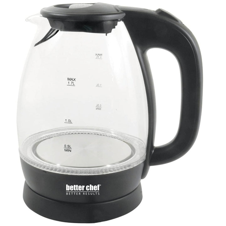 Better Chef 7-Cup Cordless Borosilicate Glass Electric Kettle LED Light IM-175W Image 1