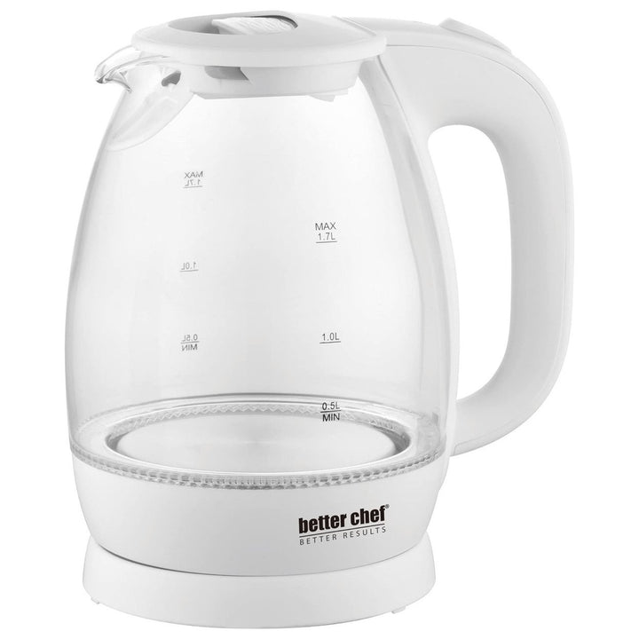 Better Chef 7-Cup Cordless Borosilicate Glass Electric Kettle LED Light IM-175W Image 1