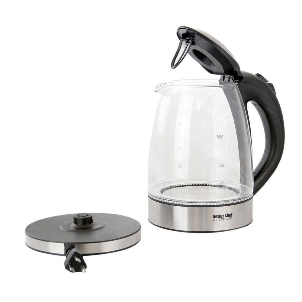 Better Chef 1500W 7-Cup Cordless Electric Borosilicate Glass Kettle with 360 Degree Swivel Base Image 2