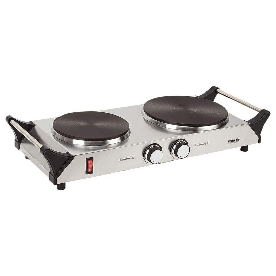 Better Chef Stainless Steel Electric Double Burner Countertop 1500W IM-309DB Image 1