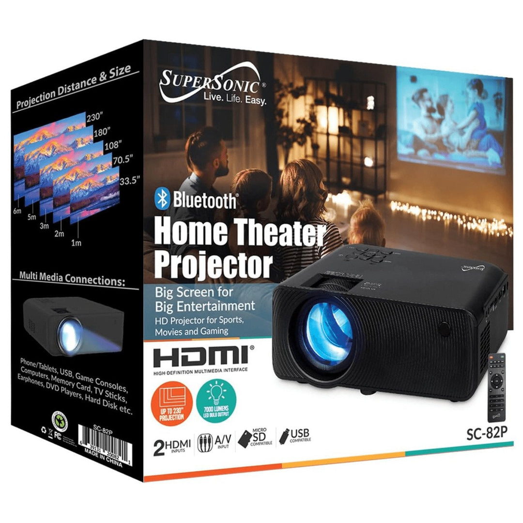 Supersonic Home Theater Projector with Bluetooth (SC-82P) Image 4