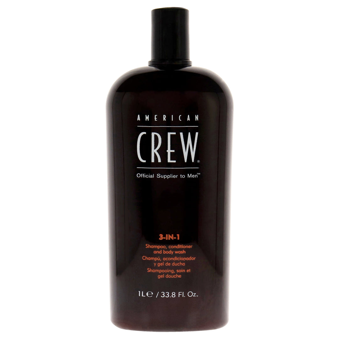 American Crew Men HAIRCARE 3 In 1 ShampooConditioner and Body Wash 33.8 oz Image 1