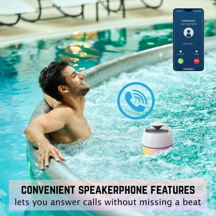 Technical Pro Portable Bluetooth Speaker Waterproof IP68 Floating Pool Bathtub Image 7