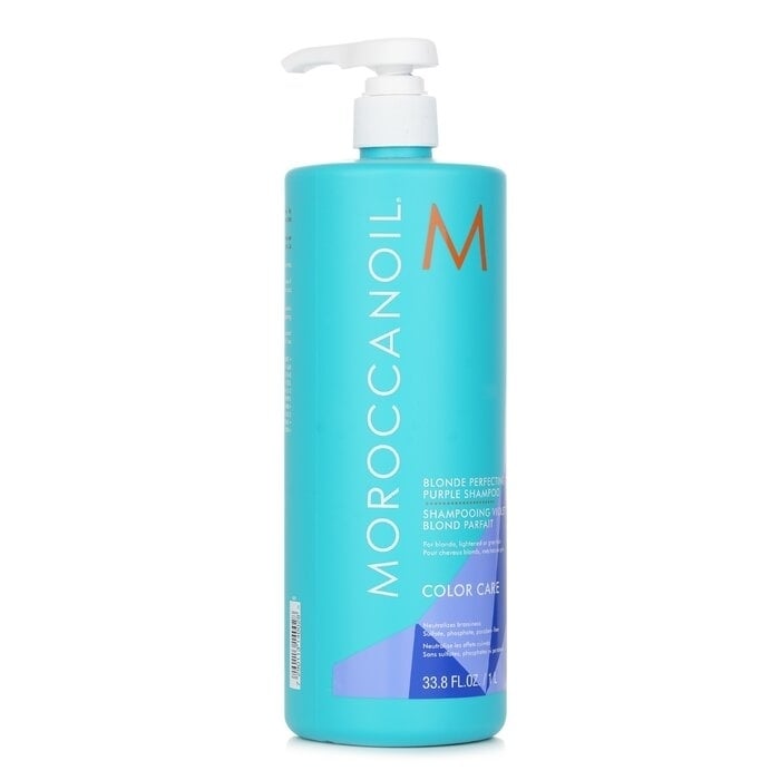 Moroccanoil - Blonde Perfecting Purple Shampoo (For Blonde Lightened Or Grey Hair)(1000ml/33.8oz) Image 1