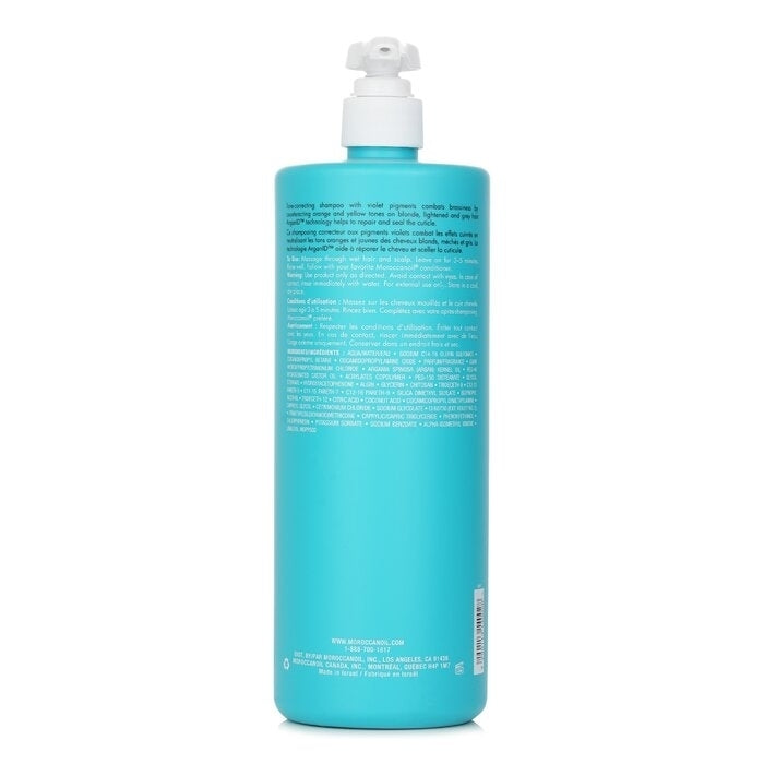 Moroccanoil - Blonde Perfecting Purple Shampoo (For Blonde Lightened Or Grey Hair)(1000ml/33.8oz) Image 2