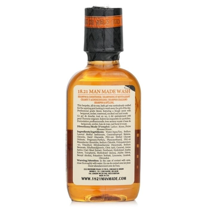 18.21 Man Made - Man Made Wash ShampooConditioner and Body Wash -  Noble Oud(100ml/3.4oz) Image 2