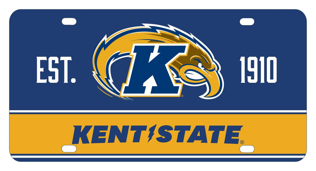 Kent State University Metal Mini License Plate - Lightweight Sturdy and Versatile Image 1