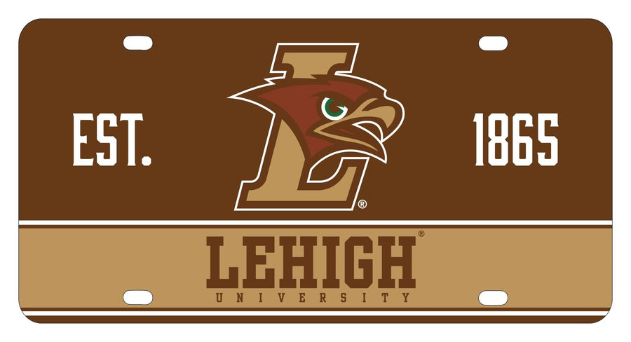 Lehigh University Mountain Hawks Metal License Plate Car Tag Image 1