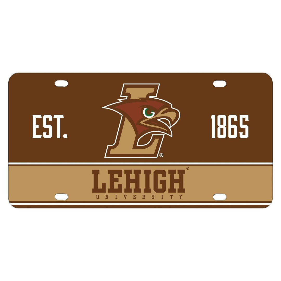 Lehigh University Mountain Hawks Metal Mini License Plate - Lightweight Sturdy and Versatile Image 1