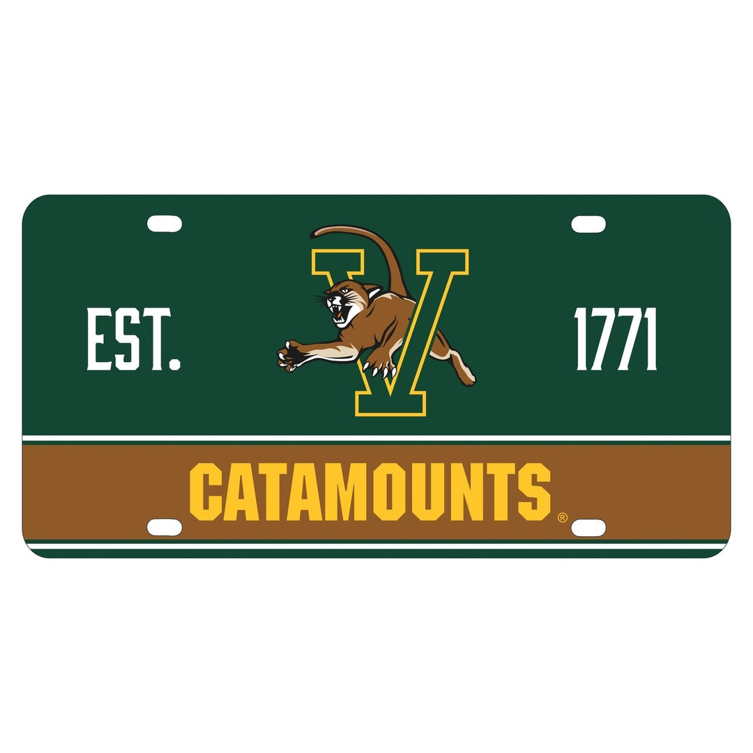 Vermont Catamounts Metal Mini License Plate - Lightweight Sturdy and Versatile Image 1