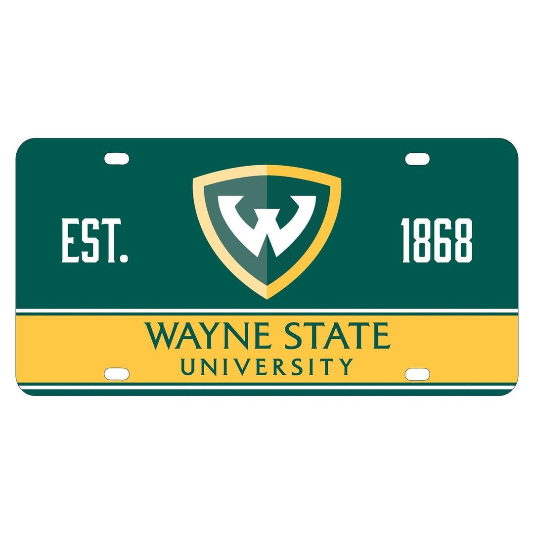 Wayne State Metal License Plate Car Tag Image 1