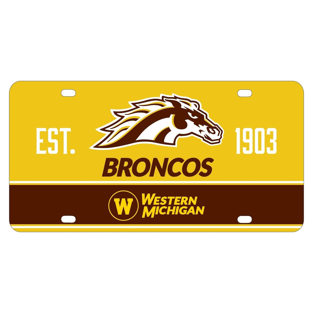 Western Michigan University Metal Mini License Plate - Lightweight Sturdy and Versatile Image 1