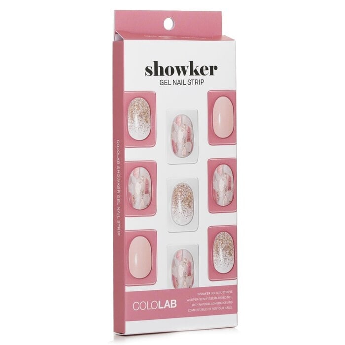 Cololab - Showker Gel Nail Strip CSA101 Bling Pink Art(1pcs) Image 1