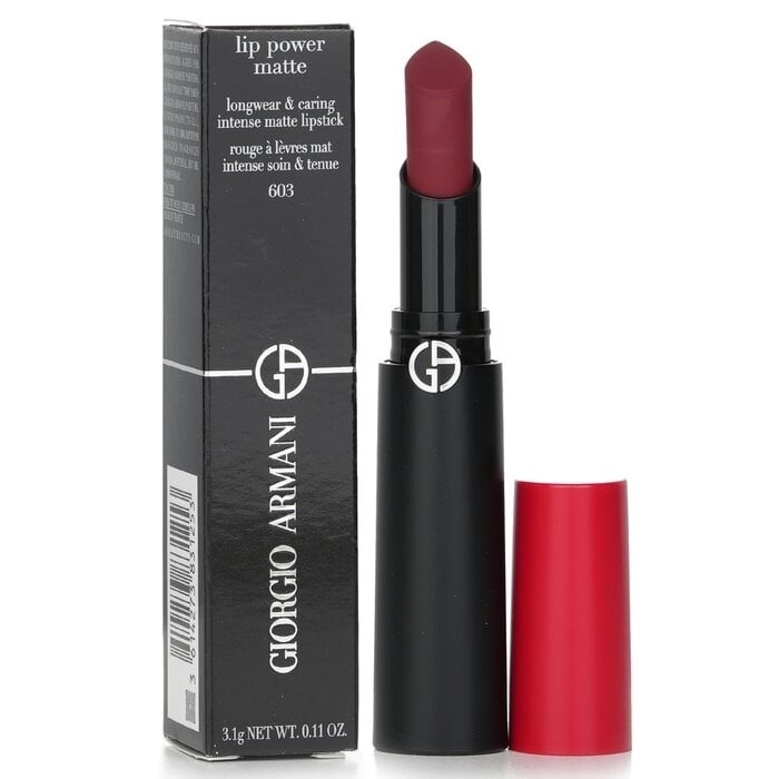 Giorgio Armani - Lip Power Matte Longwear and Caring Intense Matte Lipstick - 603 Dramatic(3.1g/0.11oz) Image 1