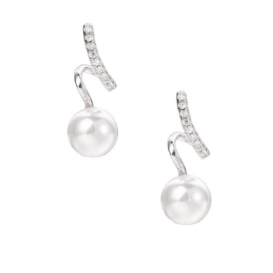 Geometric Light Luxury Pearl Earrings for Women with a fine and Stylish  Trendy Earrings Image 3
