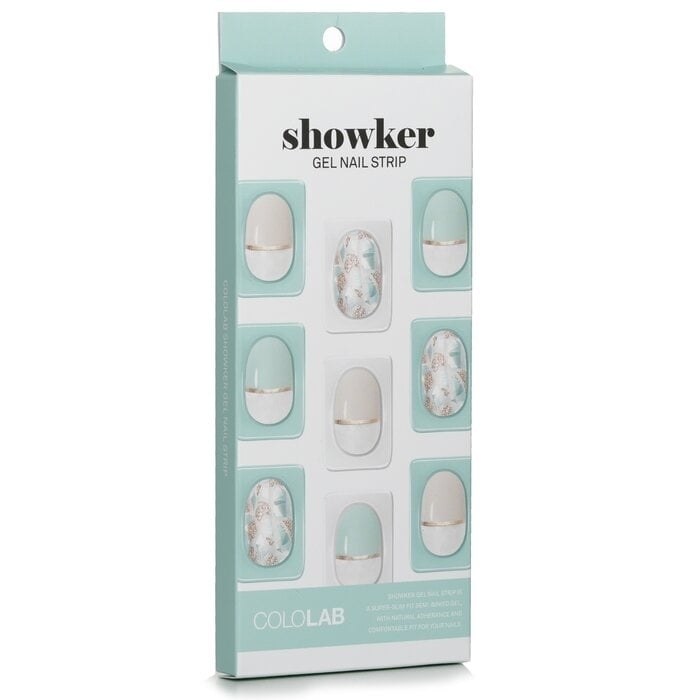 Cololab - Showker Gel Nail Strip CSA701 Jewel Shooting Mint(1pcs) Image 1