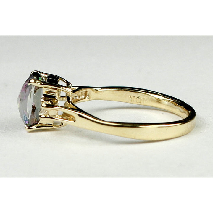 10KY Gold Ring Mystic Fire Topaz R171 Image 2