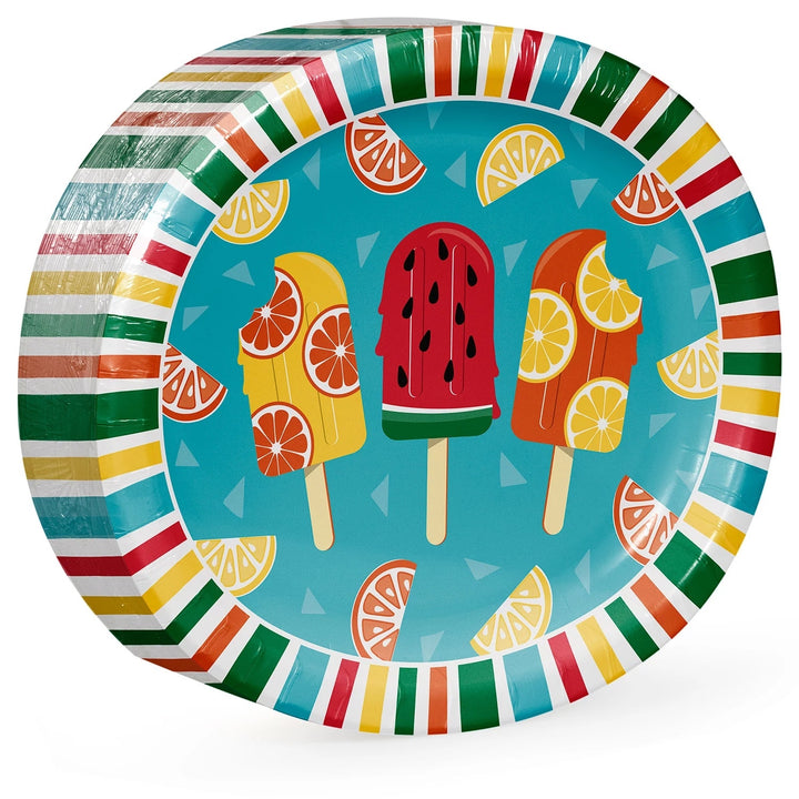 Members Mark Tasty Fruit Summer Oval Plates 10" x 12" (50 Count) Image 3