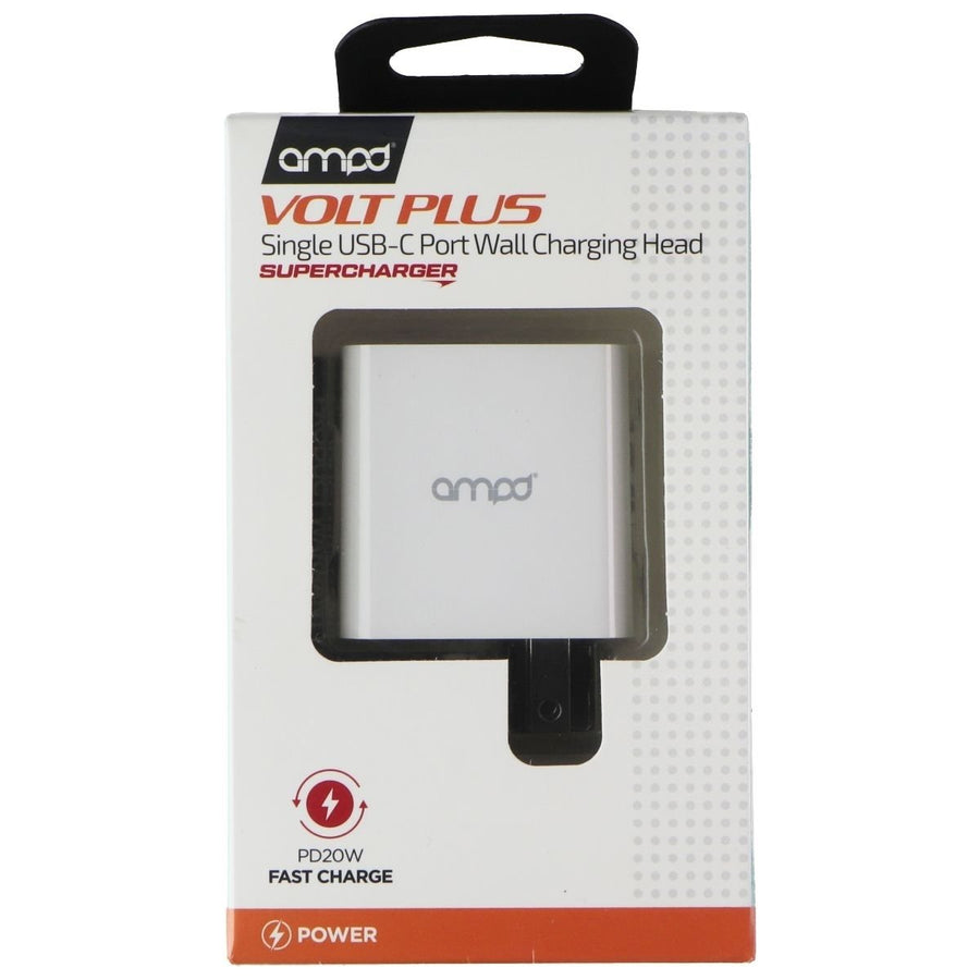 AMPD Volt Plus Single USB-C Wall Charging Head SuperCharger - White Image 1