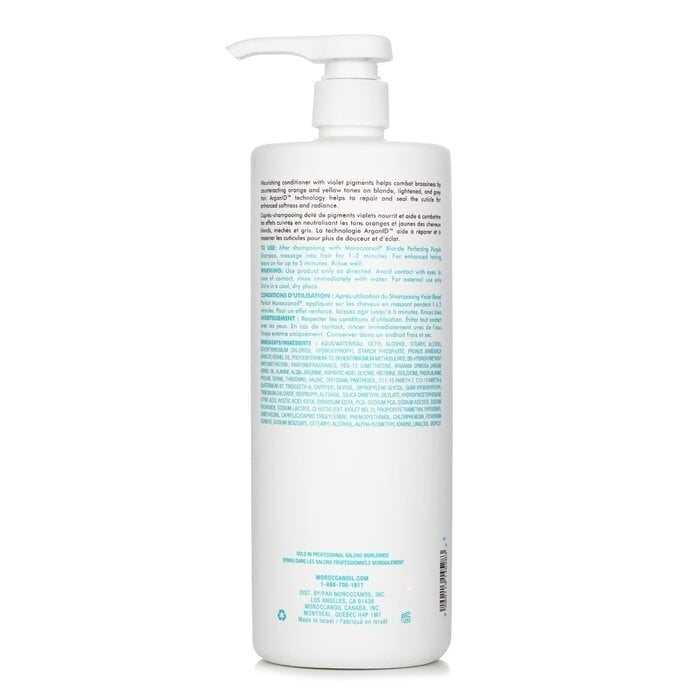 Moroccanoil - Blonde Perfecting Purple Conditioner (For Blonde Lightened Or Grey Hair)(1000ml/33.8oz) Image 2