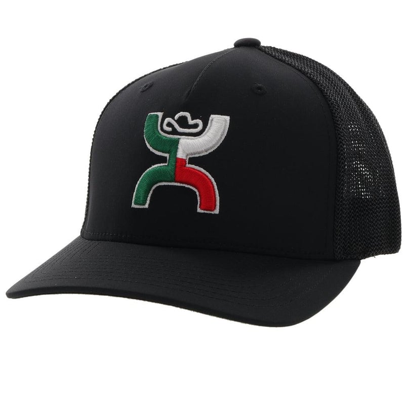 Hooey Mens Boquillas Flexfit Hat Black 2218BK Red White Green Logo S/M L/XL Image 1