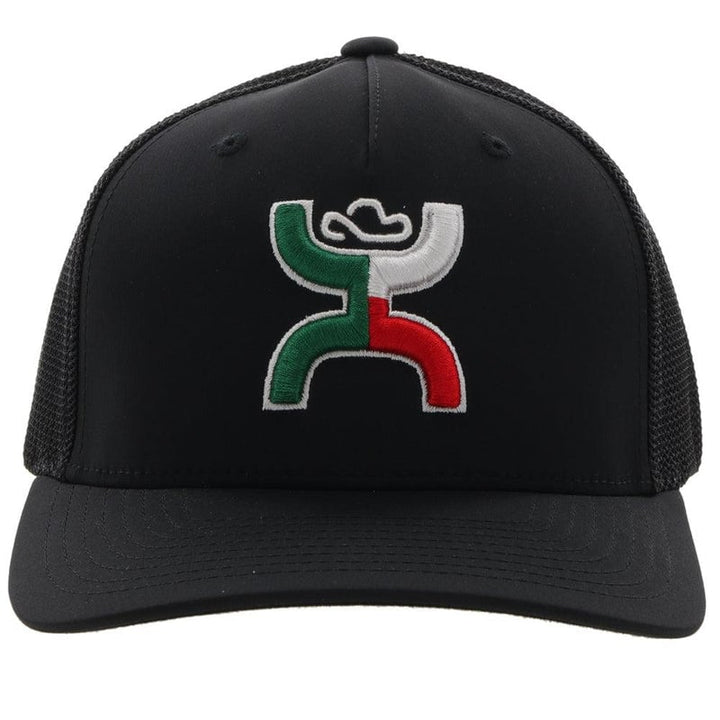 Hooey Mens Boquillas Flexfit Hat Black 2218BK Red White Green Logo S/M L/XL Image 4