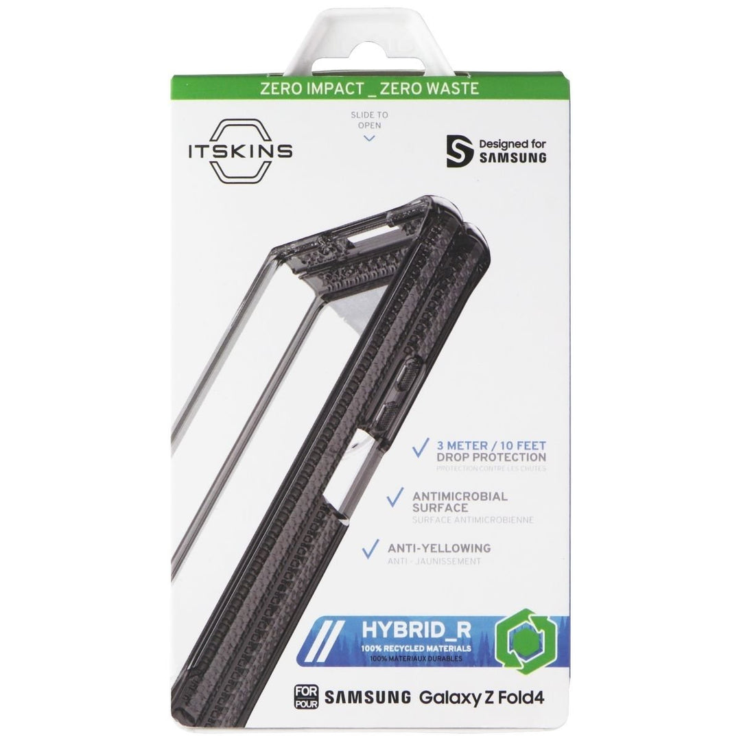 ITSKINS Hybrid_R Series Case for Samsung Galaxy Z Fold4 - Black/Transparent Image 1