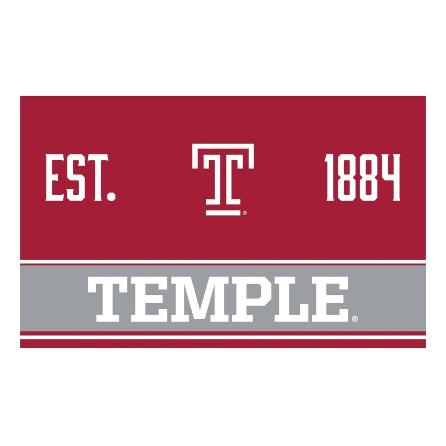 Temple University Wood sign with frame Officially Licensed Collegiate Product Image 1