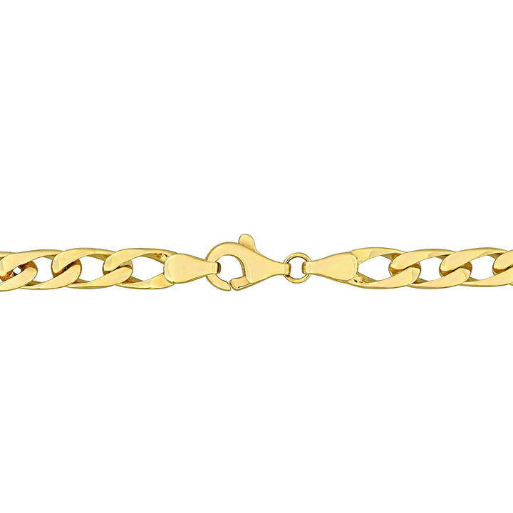 2.80 Carat (ctw) Lab-Created Emerald Station Bracelet in 10K Yellow Gold Image 2