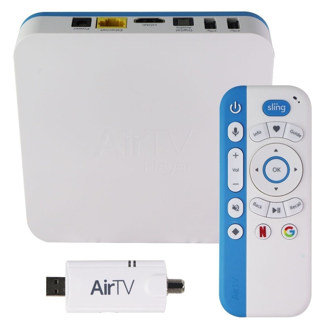 AirTV All-In-One Netflix and Sling TV Streaming Box - White/Blue Image 1