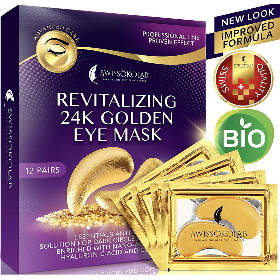 24 K Gold Eye Mask Collagen Pads Under Eye Patches Anti Dark Circle Image 1