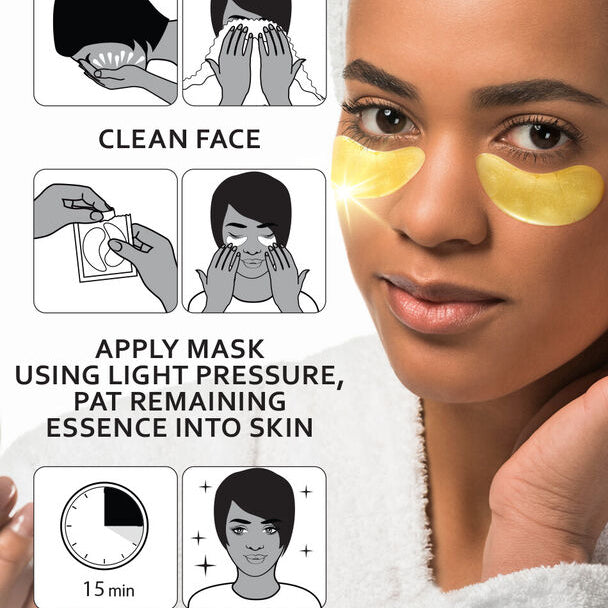 24 K Gold Eye Mask Collagen Pads Under Eye Patches Anti Dark Circle Image 7