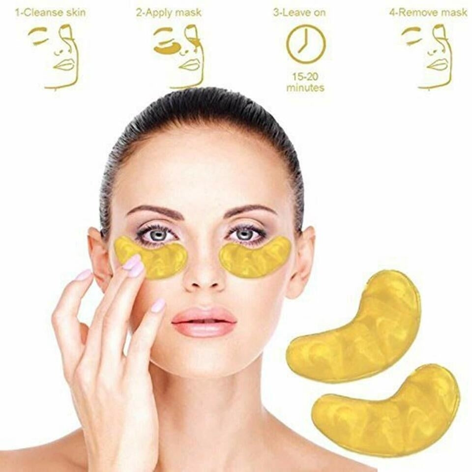 40 Pcs Gold Crystal Collagen Eye Mask Patch Wrinkle Anti Aging Dark Circle Pads Image 2